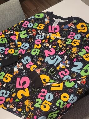 Disney Black Multicolor 2025 Celebration Sweatshirt